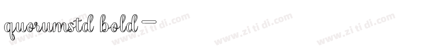 quorumstd bold字体转换